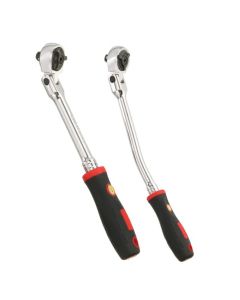 Genius Tools 1/4" Dr. 72 Teeth Flex Head ratchet w/ comfort handle - 282262s And Genius Tools 3/8" Dr. Bent Handle Flex Head Ratchet w/ comfort handle - 383383s