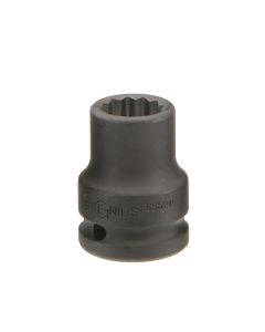 Genius Tools 3/4" Dr. 52mm Thin Wall Impact Socket (12-Point) (CR-Mo) - 655252