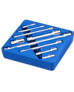 Genius Tools 9 Piece 1/4", 3/8" & 1/2" Dr. Wobble Extension Bar Set - BE-2349