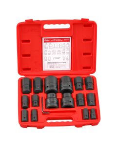 Genius Tools 17 Piece 1" Dr. SAE Hex Bit Socket Set (CR-Mo) - BS-817H