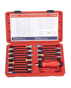 Genius Tools 20 Piece Metric & SAE Hex Nut Driver Set - ND-020MS 