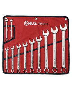 Genius Tools 11 Piece SAE Combination Wrench Set (Mirror Finish) - PR-011S