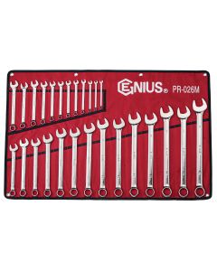 Genius Tools 26 Piece Metric Combination Wrench Set (Mirror Finish) - PR-026M