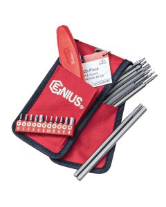 Genius Tools 25 Piece Metric Hex & Square Screwdriver Bit Set - SB-225RHM 