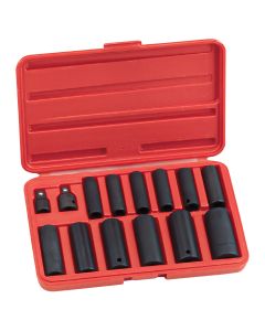 Genius Tools 14 Piece 1/2" Dr. SAE Deep Impact Socket Set - TD-3415S