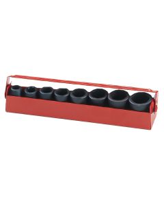 Genius Tools 8 Piece 3/8" Dr. SAE Impact Socket Set - TF-001