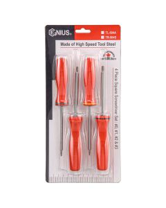 Genius Tools 4 Piece Square Screwdriver Set - TL-504A 