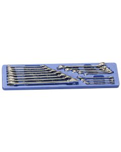 Genius Tools 17 Piece SAE Combination Wrench Set (Mirror Finish) - TS-7517