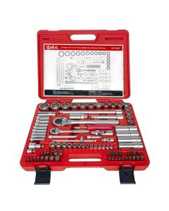 Genius Tools 87 Piece 1/4" & 1/2" Dr. Metric Master Tool Set - AC-2487