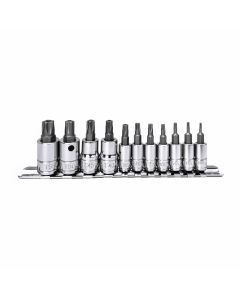 Genius Tools 11 Piece 1/4" & 3/8" Dr. Pentacle Bit Socket Set - BS-2311P