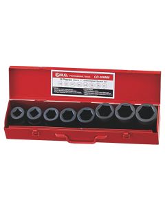 Genius Tools 8 Piece 1" Dr. Metric Deep Impact Socket Set (CR-Mo) - (Old Part# CD-108M5) - CD-808M5