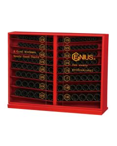 Genius Tools 133 Piece 1/2" Dr. SAE Deep Impact Socket Display - CD-4133S