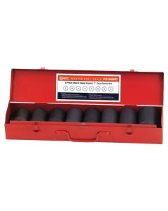 Genius Tools 8 Piece 1" Dr. Metric Deep Impact Socket Set (CR-Mo) - CD-808MD