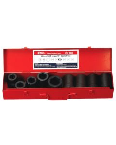 Genius Tools 8 Piece 1" Dr. SAE Deep Impact Socket Set (CR-Mo) - (Old Part# CD-809S) - CD-808S2