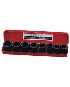 Genius Tools 8 Piece 3/4" Dr. Metric Impact Socket Set (CR-Mo) - CM-022