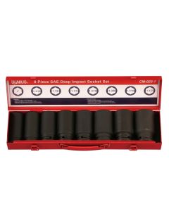 Genius Tools 8 Piece 3/4" Dr. SAE Deep Impact Socket Set (CR-Mo) - (Old Part # CM-023-1) - CD-608S