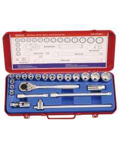 Genius Tools 22 Piece 1/2" Dr. Metric Hand Socket Set - GS-422M2