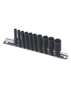 Genius Tools 10 Piece 1/4" Dr. SAE Deep Impact Socket Set - TD-210S